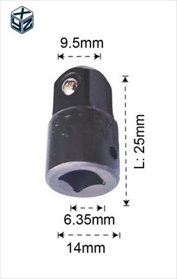 Adattatore e riduttore di presa di scarico nero di 1/2&quot; con materiale CRV