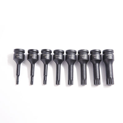 Forte e resistente 8 pcs CR-MO M5 Setta di presa di impatto di dimensione esessuale per utensili elettrici a mano