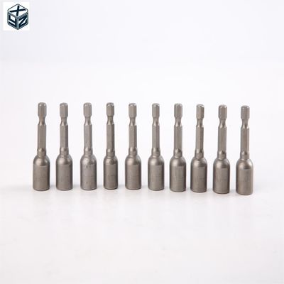 Materiale CRV di finitura naturale 6.35 Esagono 10mm*48mm*10PC Set di driver di dadi magnetici forti