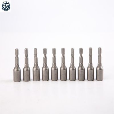 Materiale CRV 6.35 Esagono 10mm*42mm*10PC driver di dadi magnetici Set per magnetici forti