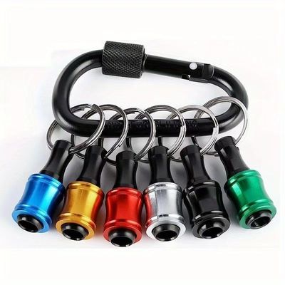 Finitura di ossido nero 6pcs rilascio rapido 1/4 pollice di scanalatore di scanalatore di scanalatore porta chiavi