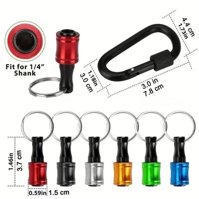 Finitura di ossido nero 6pcs rilascio rapido 1/4 pollice di scanalatore di scanalatore di scanalatore porta chiavi