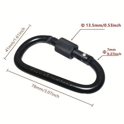 Finitura di ossido nero 6pcs rilascio rapido 1/4 pollice di scanalatore di scanalatore di scanalatore porta chiavi