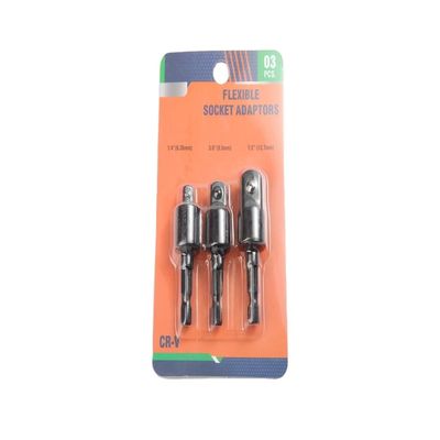 CRV Nero Crominio Vanadio Acciaio Universal Socket Adapter Set con Blister Package