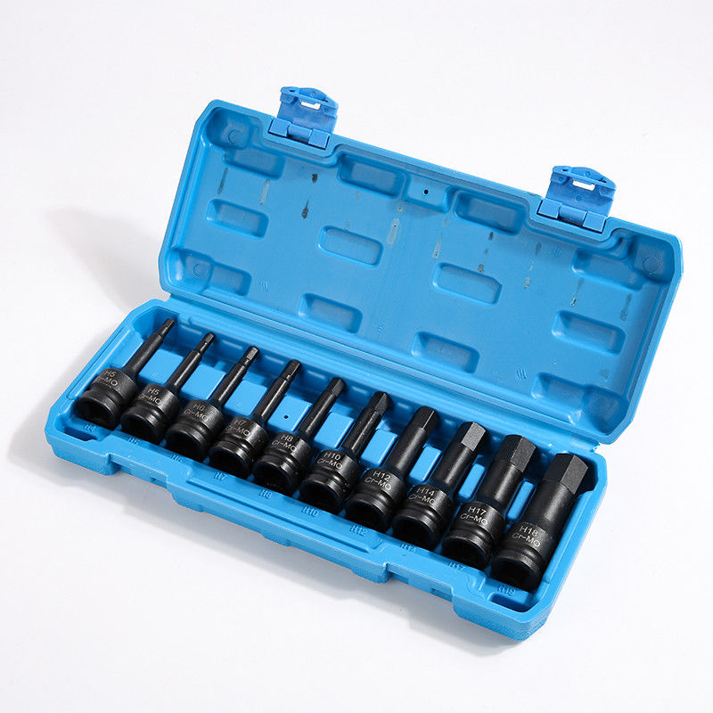 H5 Hex Impact Socket Set per la riparazione di auto durevoli 1 1/2in, 3/4in, 1/2in, 3/8in