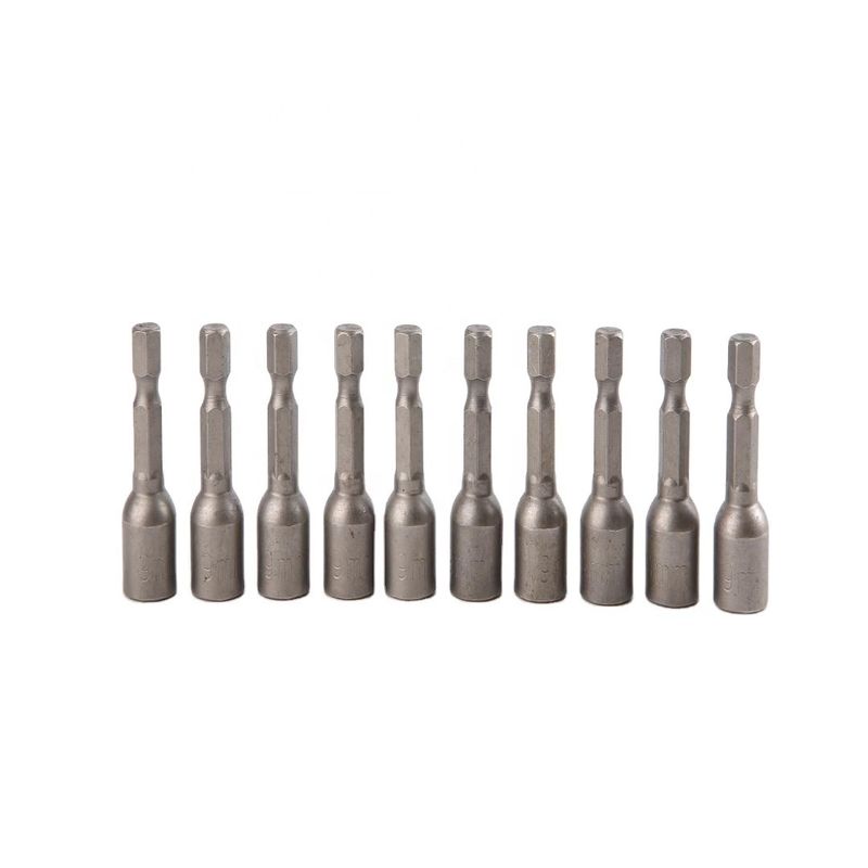 Dispositivo di dimensione CRV 6.35 Hexagon 9mm*42mm*10PC Strong Magnetic Nut Driver Set