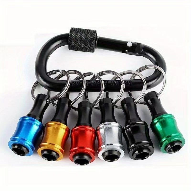 Finitura di ossido nero 6pcs rilascio rapido 1/4 pollice di scanalatore di scanalatore di scanalatore porta chiavi