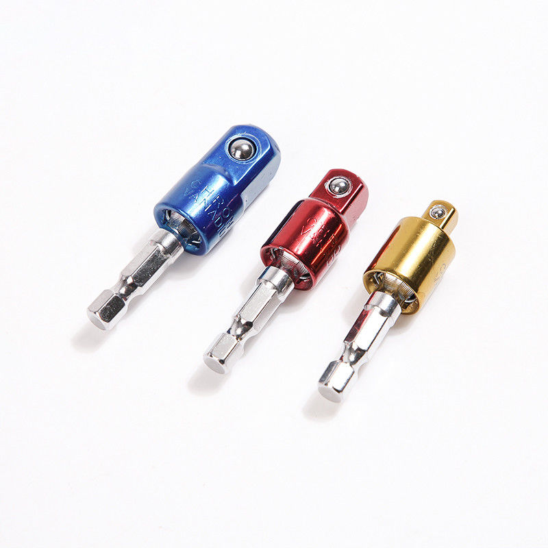 1/4' 54mm 3/8' 56mm 1/2' 59mm Cromo CRV Vanadio Colorato Universal Socket Adapter Set